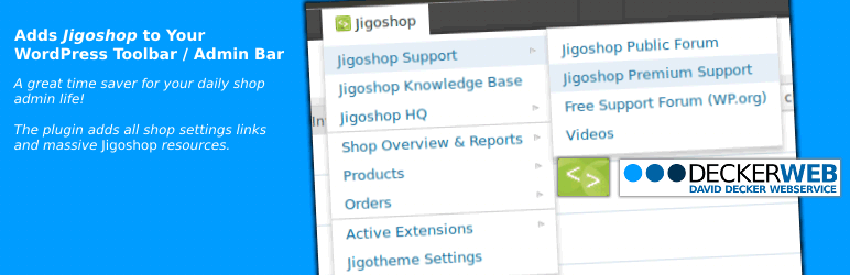 Jigoshop Admin Bar Addition Preview Wordpress Plugin - Rating, Reviews, Demo & Download