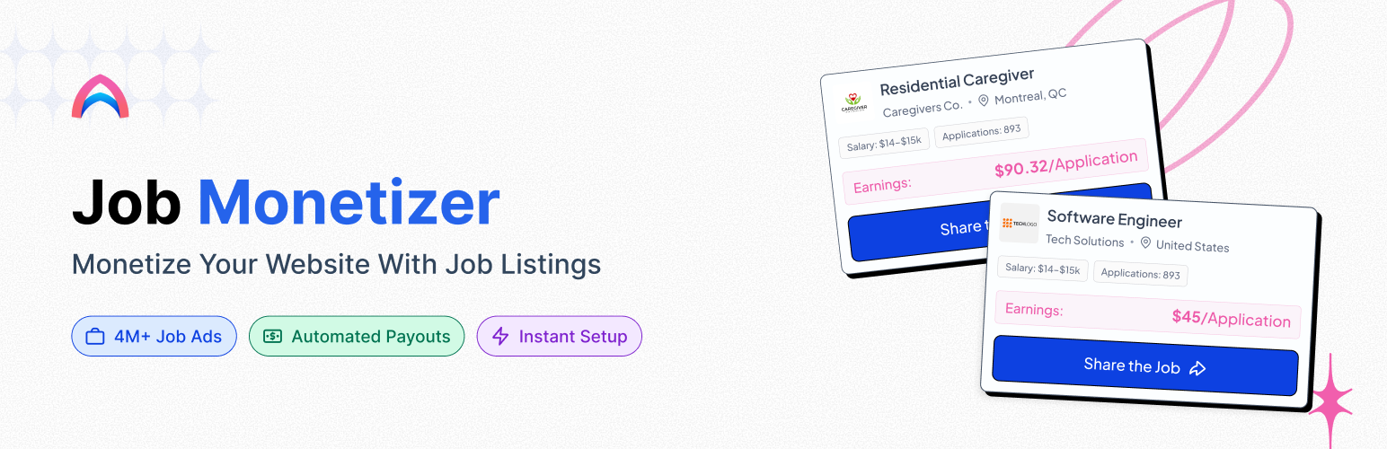 Job Monetizer Preview Wordpress Plugin - Rating, Reviews, Demo & Download