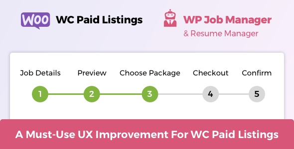Job & Resume Submit Steps Indicator For WC Paid Listings And WP Job Manager Preview Wordpress Plugin - Rating, Reviews, Demo & Download