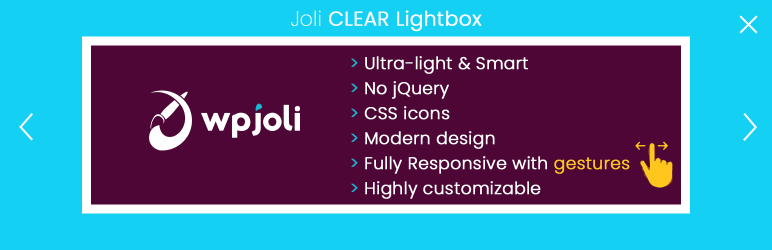 Joli CLEAR Lightbox Preview Wordpress Plugin - Rating, Reviews, Demo & Download