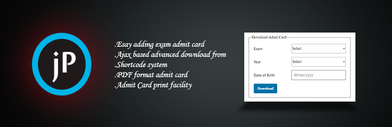 JP Students Exam Admit Card Generator Preview Wordpress Plugin - Rating, Reviews, Demo & Download