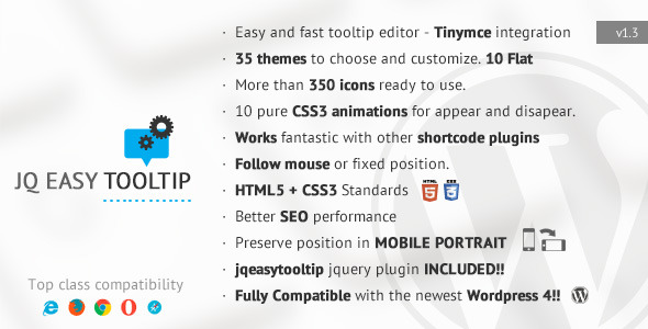 JqEasytooltip – Wordpress Tooltip Plugin Preview - Rating, Reviews, Demo & Download
