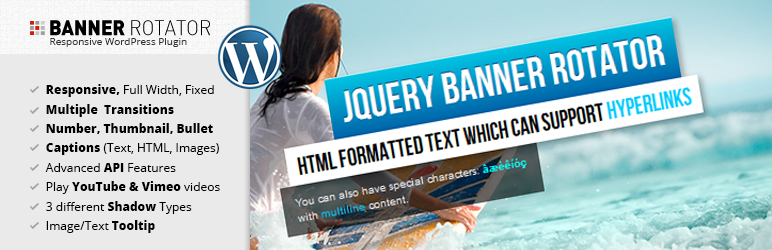 JQuery Banner Rotator WordPress Plugin Preview - Rating, Reviews, Demo & Download