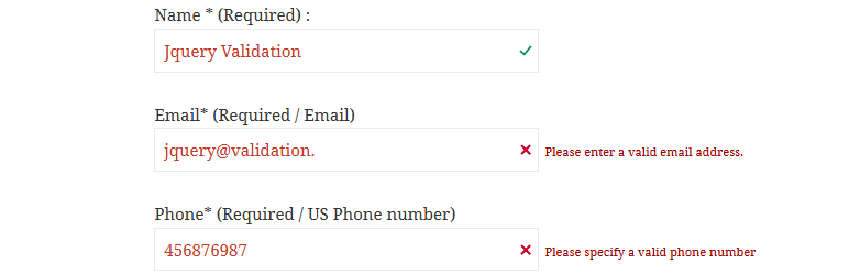 Jquery Validation For Contact Form 7 Preview Wordpress Plugin - Rating, Reviews, Demo & Download