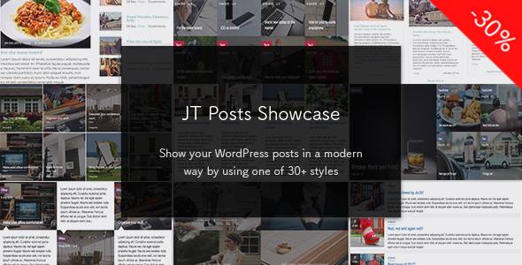 JT Posts Showcase Preview Wordpress Plugin - Rating, Reviews, Demo & Download