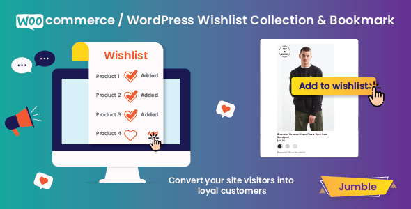 Jumble – WooCommerce / WordPress Wishlist Collection & Bookmark Plugin Preview - Rating, Reviews, Demo & Download