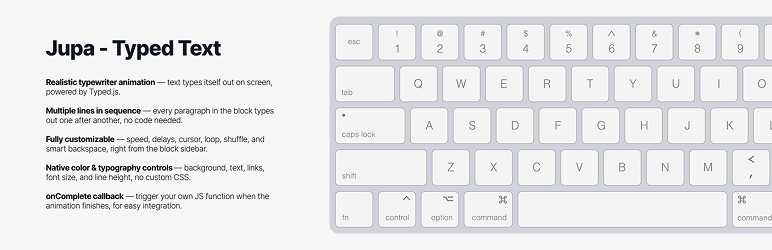 Jupa – Typed Text Preview Wordpress Plugin - Rating, Reviews, Demo & Download
