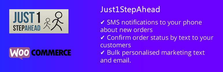 Just1StepAhead SMS Notifications For WooCommerce Preview Wordpress Plugin - Rating, Reviews, Demo & Download