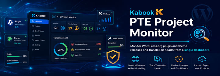 Kabook PTE Project Monitor Preview Wordpress Plugin - Rating, Reviews, Demo & Download