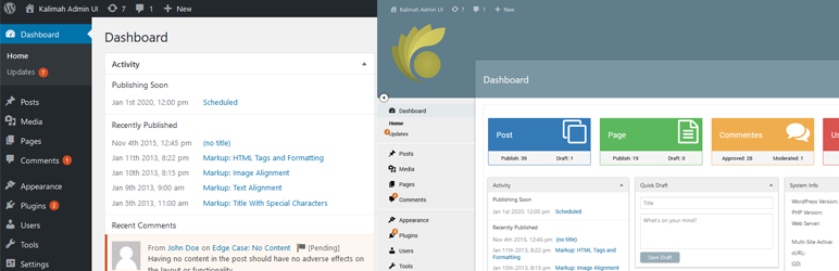 Kalimah Dashboard Preview Wordpress Plugin - Rating, Reviews, Demo & Download