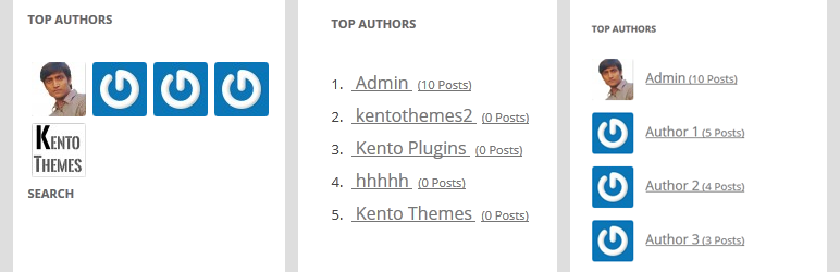 Kento Top Author Preview Wordpress Plugin - Rating, Reviews, Demo & Download