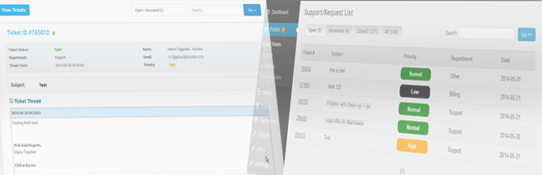 Key4ce OsTicket Bridge Preview Wordpress Plugin - Rating, Reviews, Demo & Download
