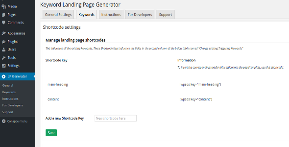 Keyword Landing Page Generator Preview Wordpress Plugin - Rating, Reviews, Demo & Download