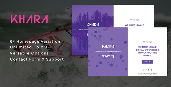 Khara – Ultimate Coming Soon & Maintenance Plugin Preview - Rating, Reviews, Demo & Download