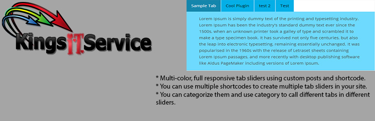 Kings Tab Slider Preview Wordpress Plugin - Rating, Reviews, Demo & Download