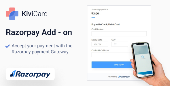 KiviCare – Razorpay Payment Gateway ( Add – On  ) Preview Wordpress Plugin - Rating, Reviews, Demo & Download