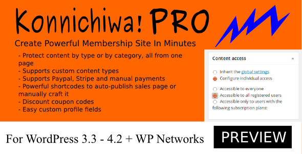 Konnichiwa! Pro Preview Wordpress Plugin - Rating, Reviews, Demo & Download