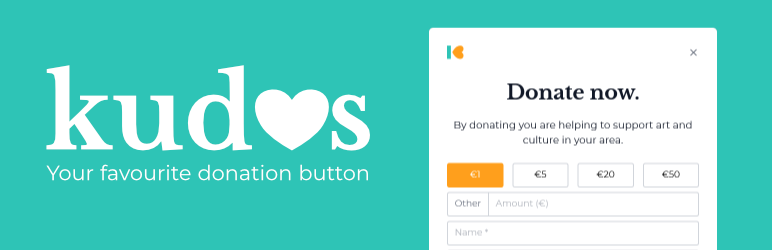 Kudos Donations – Easy Donations And Payments With Mollie Preview Wordpress Plugin - Rating, Reviews, Demo & Download