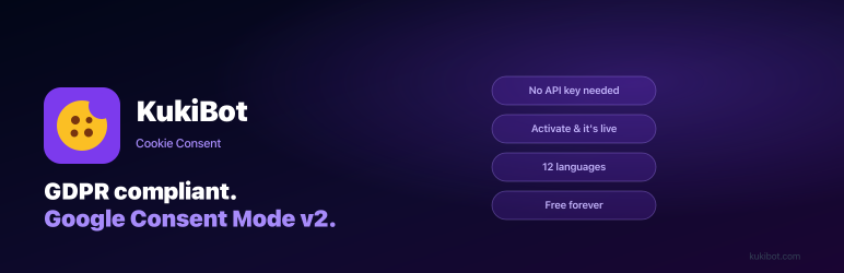 KukiBot Cookie Consent Preview Wordpress Plugin - Rating, Reviews, Demo & Download