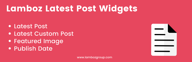 Lamboz Latest Post Widget Preview Wordpress Plugin - Rating, Reviews, Demo & Download