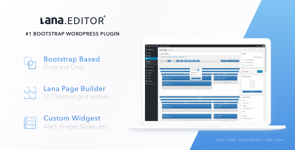 Lana Editor – Drag & Drop Page Builder Plugin for Wordpress Preview - Rating, Reviews, Demo & Download