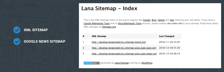 Lana Sitemap Preview Wordpress Plugin - Rating, Reviews, Demo & Download