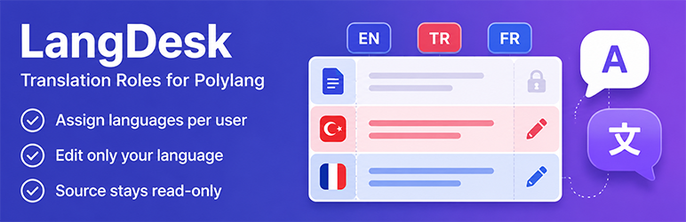 LangDesk: Translation Roles For Polylang Preview Wordpress Plugin - Rating, Reviews, Demo & Download
