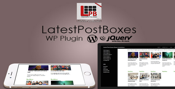 Latest Post Boxes Wordpress Plugin Preview - Rating, Reviews, Demo & Download