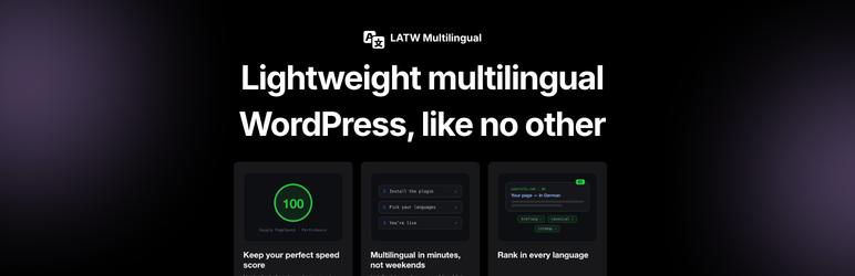 LATW Multilingual Preview Wordpress Plugin - Rating, Reviews, Demo & Download