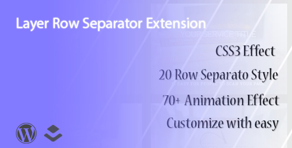 Layer – Row Separator Extension Preview Wordpress Plugin - Rating, Reviews, Demo & Download