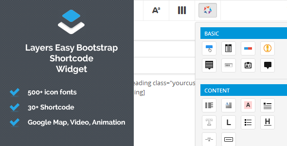 Layers – Easy Bootstrap Shortcodes Widget Preview Wordpress Plugin - Rating, Reviews, Demo & Download