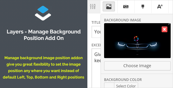 Layers Manage Background Position Add On Preview Wordpress Plugin - Rating, Reviews, Demo & Download