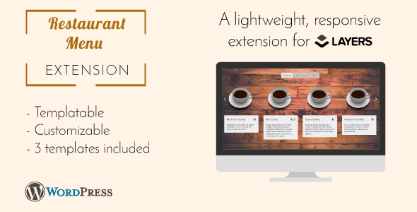 Layers – Restaurant Menu Extension Preview Wordpress Plugin - Rating, Reviews, Demo & Download
