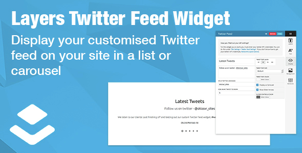 Layers Twitter Feed Widget Preview Wordpress Plugin - Rating, Reviews, Demo & Download