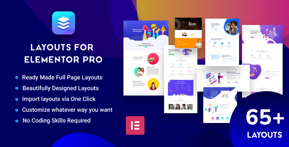 Layouts For Elementor Pro Preview Wordpress Plugin - Rating, Reviews, Demo & Download