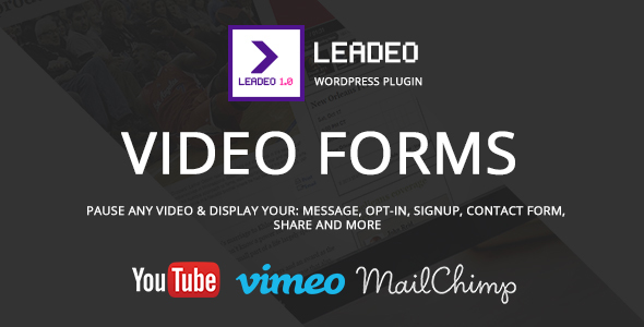 Leadeo – WordPress Plugin For Video Marketing With Social Media Following, Email List, Opt-In Form Preview - Rating, Reviews, Demo & Download