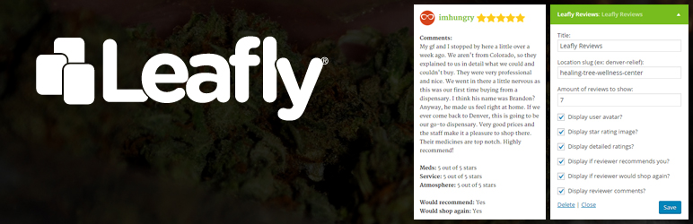 Leafly Reviews Plugin for Wordpress Preview - Rating, Reviews, Demo & Download