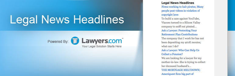 Legal News Headlines Preview Wordpress Plugin - Rating, Reviews, Demo & Download