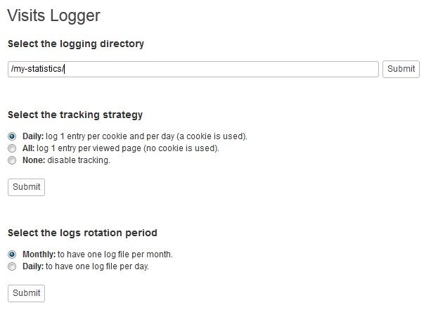 Lex's Visits Logger Preview Wordpress Plugin - Rating, Reviews, Demo & Download