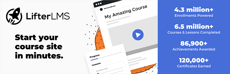 LifterLMS – WP LMS For ELearning, Online Courses, & Quizzes Preview Wordpress Plugin - Rating, Reviews, Demo & Download