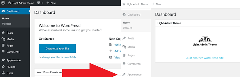 Light Admin Theme Preview Wordpress Plugin - Rating, Reviews, Demo & Download