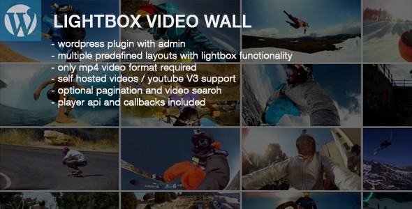 Lightbox Video Wall Wordpress Plugin Preview - Rating, Reviews, Demo & Download