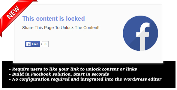 Like To Unlock Plugin for Wordpress Preview - Rating, Reviews, Demo & Download