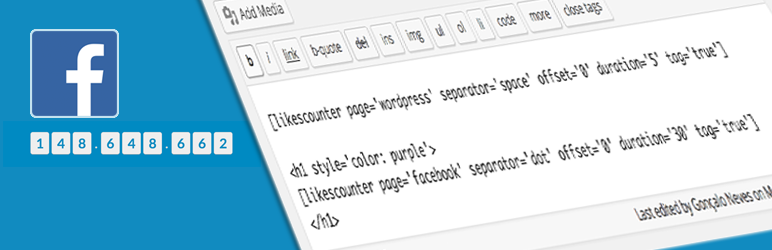 Likes Counter Preview Wordpress Plugin - Rating, Reviews, Demo & Download