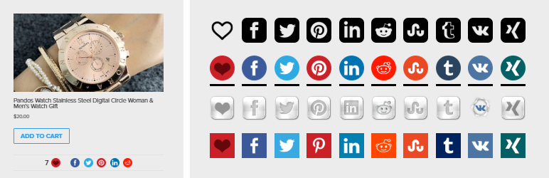 Likes System And Social Share Buttons Plugin for Wordpress And WooCommerce Preview - Rating, Reviews, Demo & Download