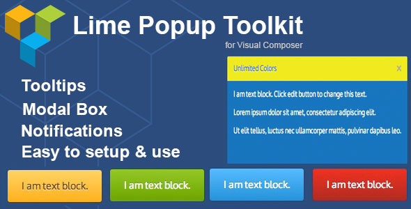 Lime Popup Toolkit For Visual Composer Preview Wordpress Plugin - Rating, Reviews, Demo & Download
