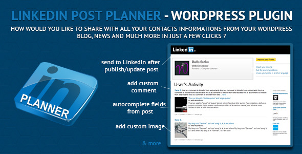 LinkedIn Post Planner/Scheduler – Wordpress Plugin Preview - Rating, Reviews, Demo & Download