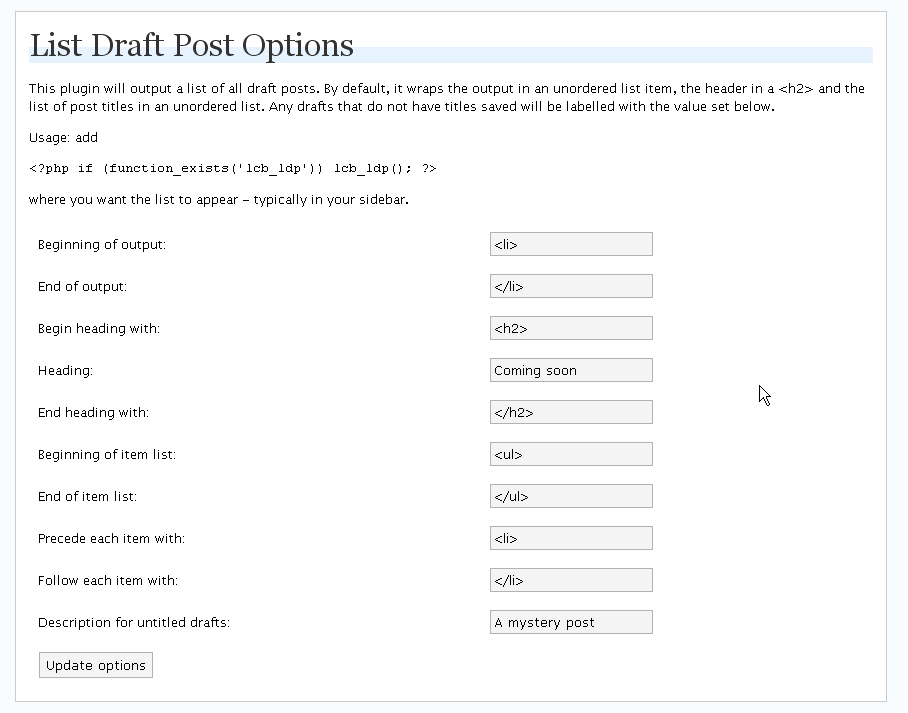 List Draft Posts Preview Wordpress Plugin - Rating, Reviews, Demo & Download
