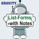 List-Forms For Gravity