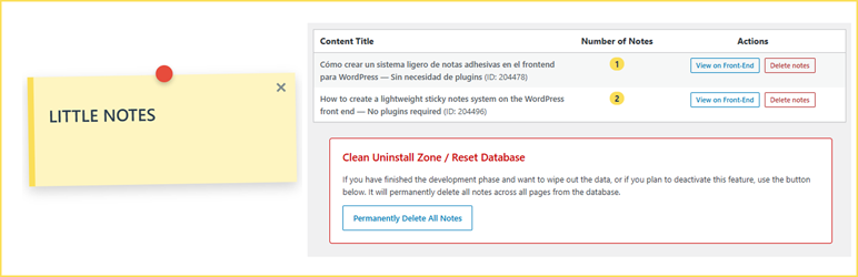 Little Notes Preview Wordpress Plugin - Rating, Reviews, Demo & Download